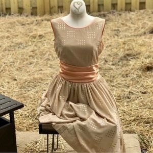 Geode midi dress gold dots